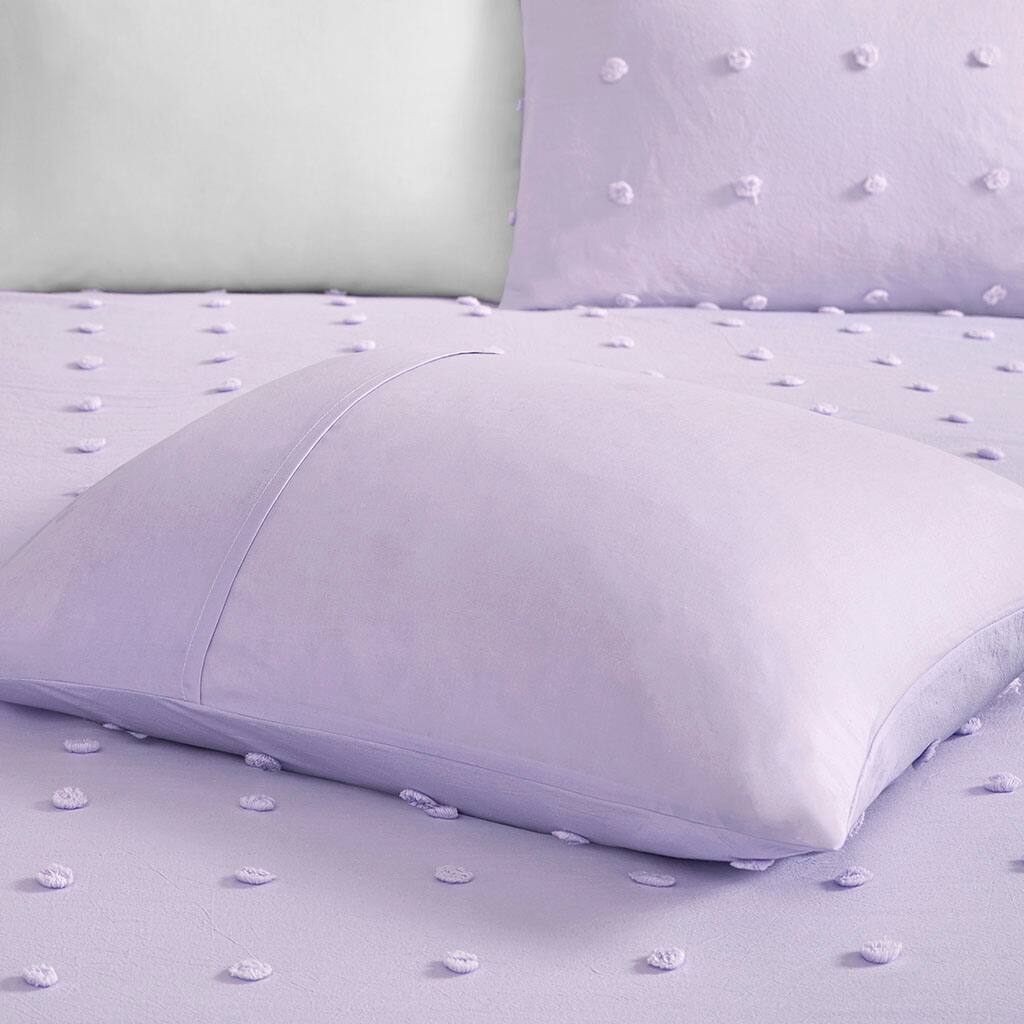Alt View 2. Gracie Mills - Gracie Mills Caius Playful Elegance Cotton Jacquard Pom Pom Comforter Collection - Lavender.