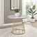 Alt View 12. Walker Edison - Modern Round Cage-Leg Dining Table - Faux White Marble.
