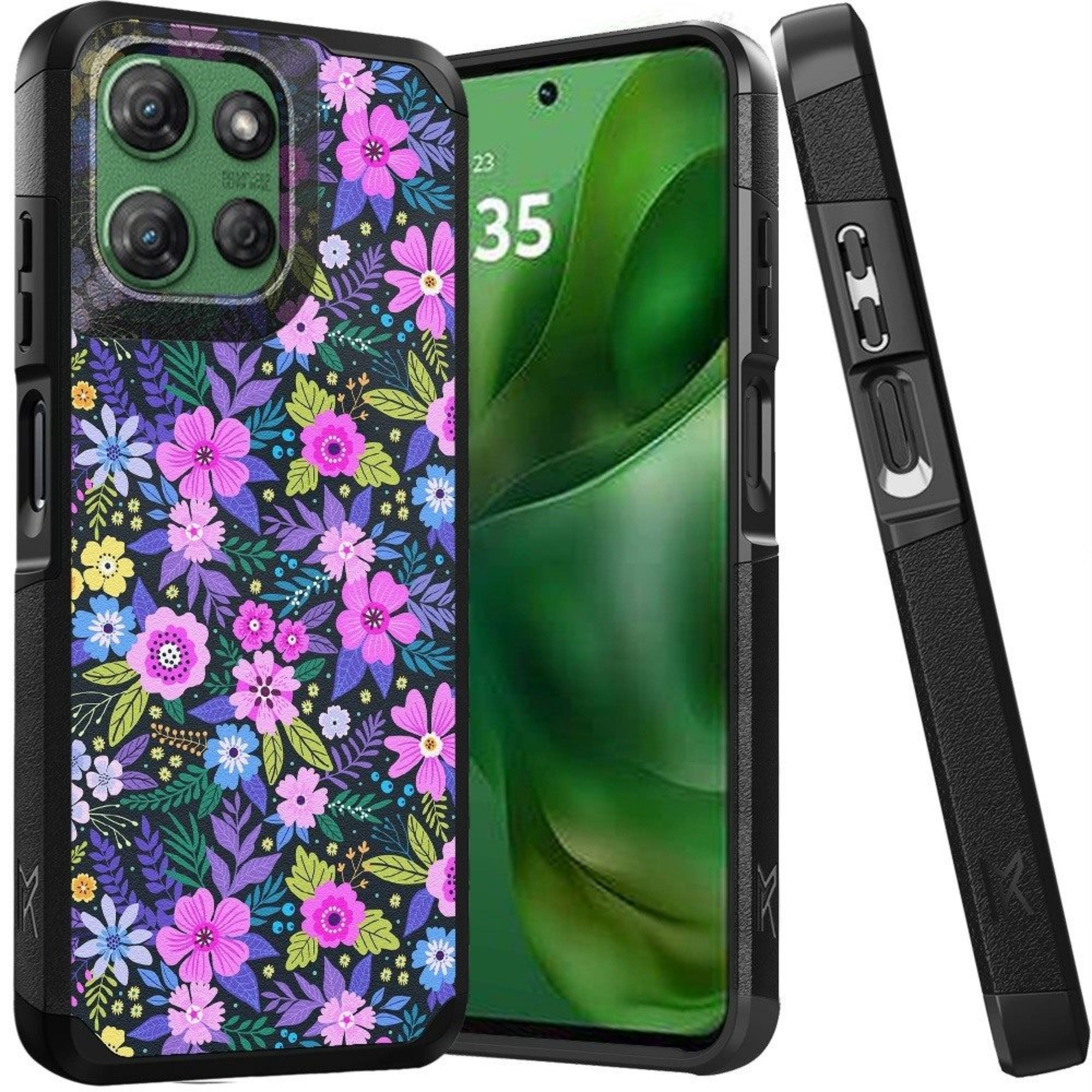 Kitcheniva - Reinforced Hybrid Shield Cover For Moto G Power 2025/2026 Mystical Floral Boom - Multicolor