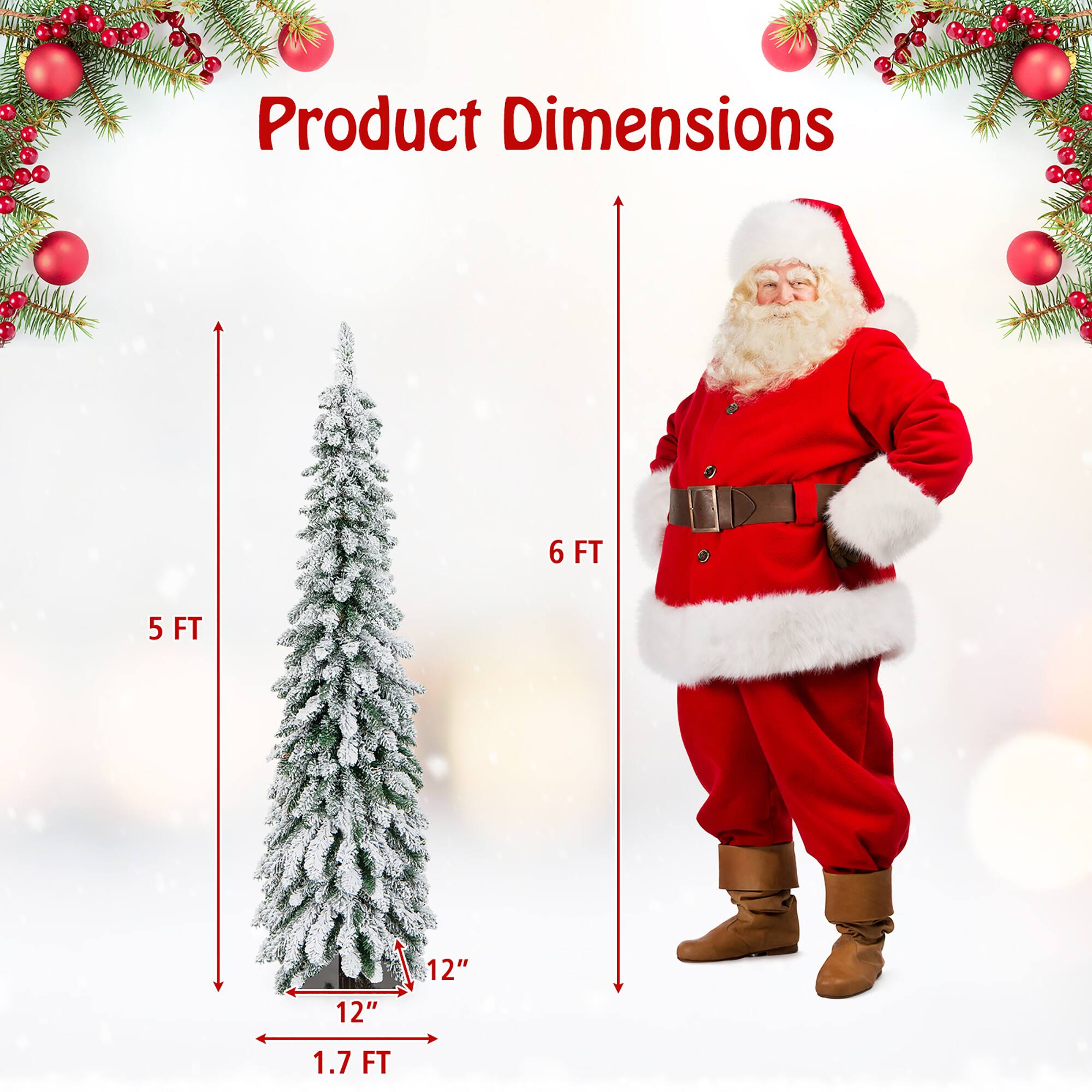 Product Dimensions

- 6 FT
- 5 FT
- 12"
- 12"
- 1.7 FT