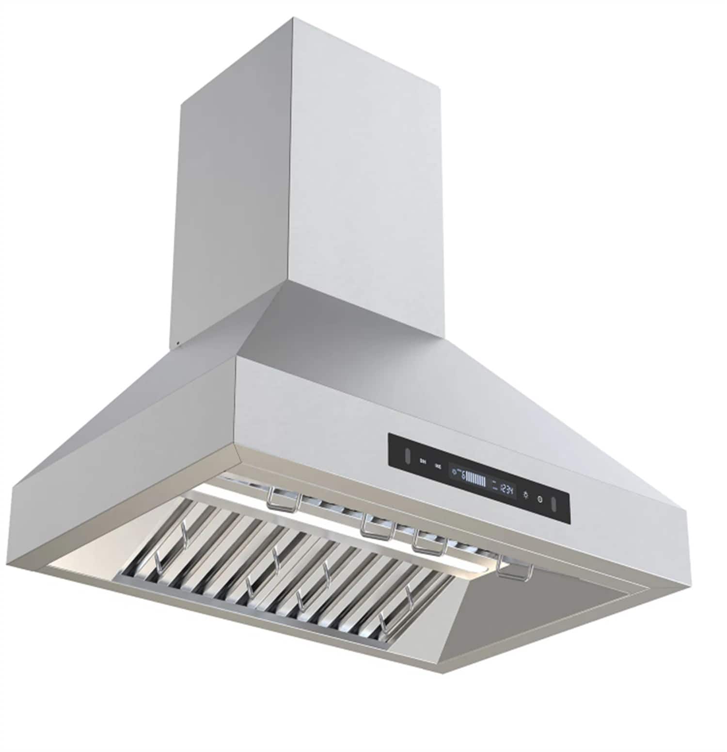 Lycvki - 29 inches - Convertible - Wall Range Hood - Stainless Steel