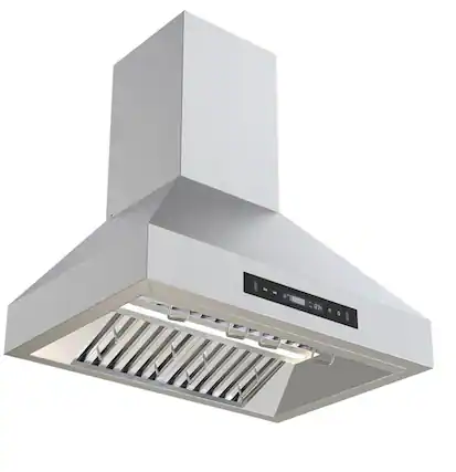 Front. Lycvki - 30 Inch Wall Mount Range Hood 900CFM Stainless Steel Convertible Vent Hood with Gesture and Touch Control - Stainless Steel.
