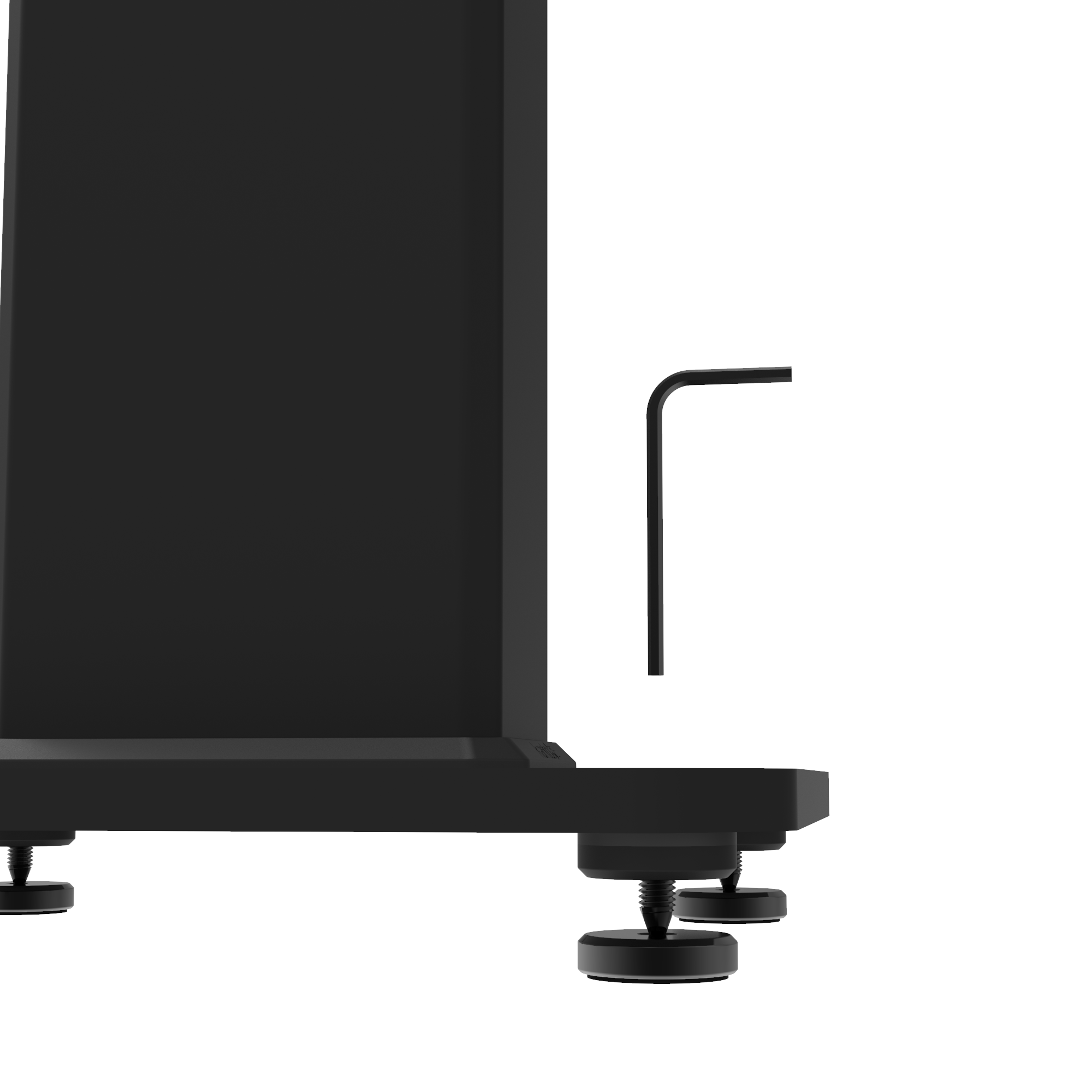 Alt View 4. Kanto - 30" Fillable Speaker Stands with Isolation Feet and Fillable Channel, Pair - Black.