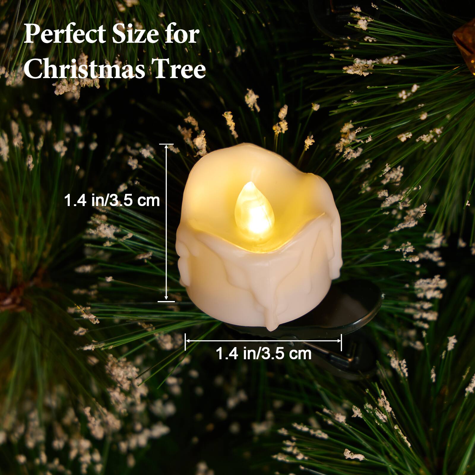 Perfect Size for Christmas Tree  
1.4 in/3.5 cm  
1.4 in/3.5 cm