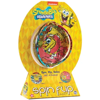 Spongebob Squarepants Spin Flip Solve 360 of Puzzling! Wheel Side 2 Obstacle 1 Flip Puzzle 8+