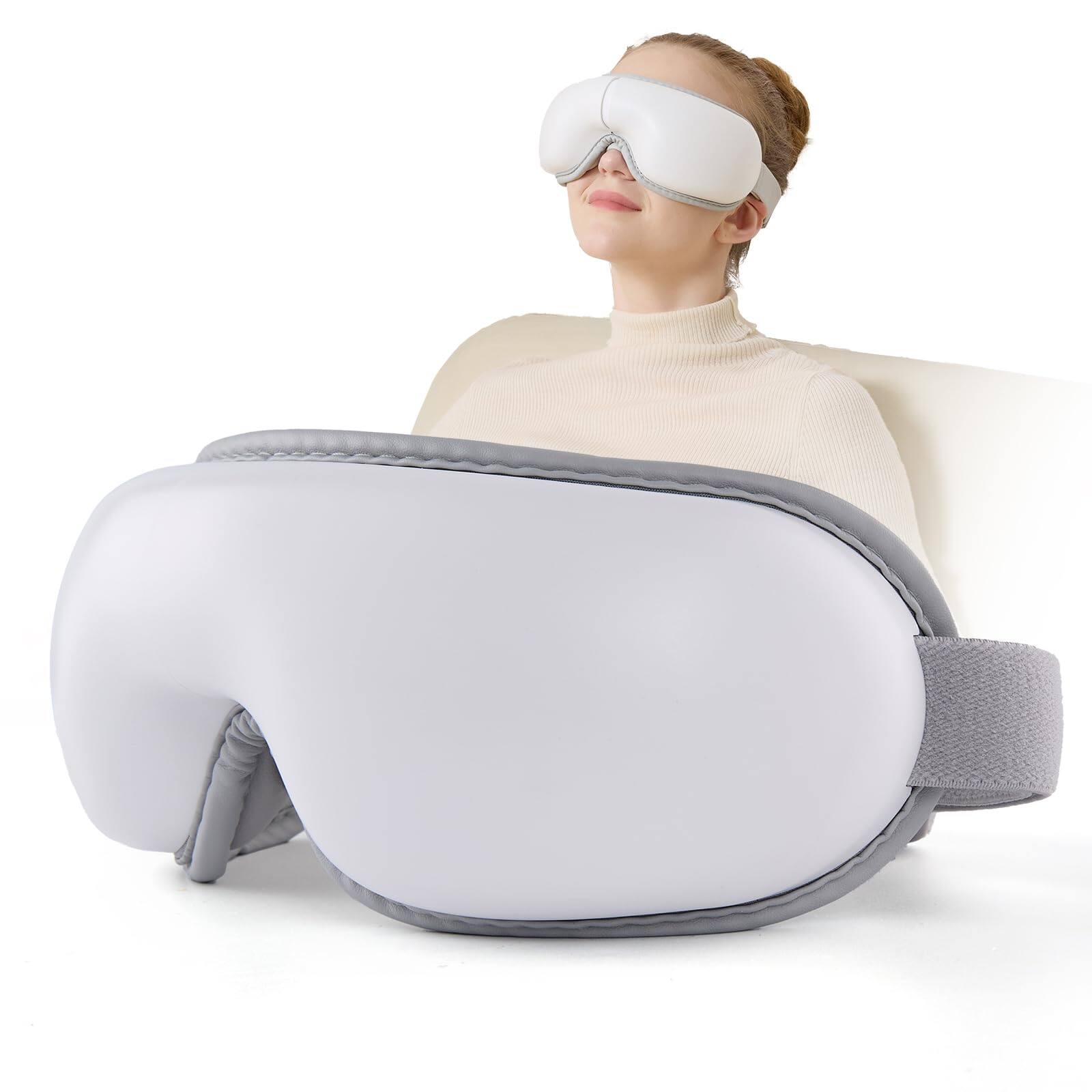 Alt View 6. Live At Space - 5-Mode Heated Eye Massager, Light-Block Foldable, Quiet <25dB, 104°F Heat, Travel Case - 642146671371.