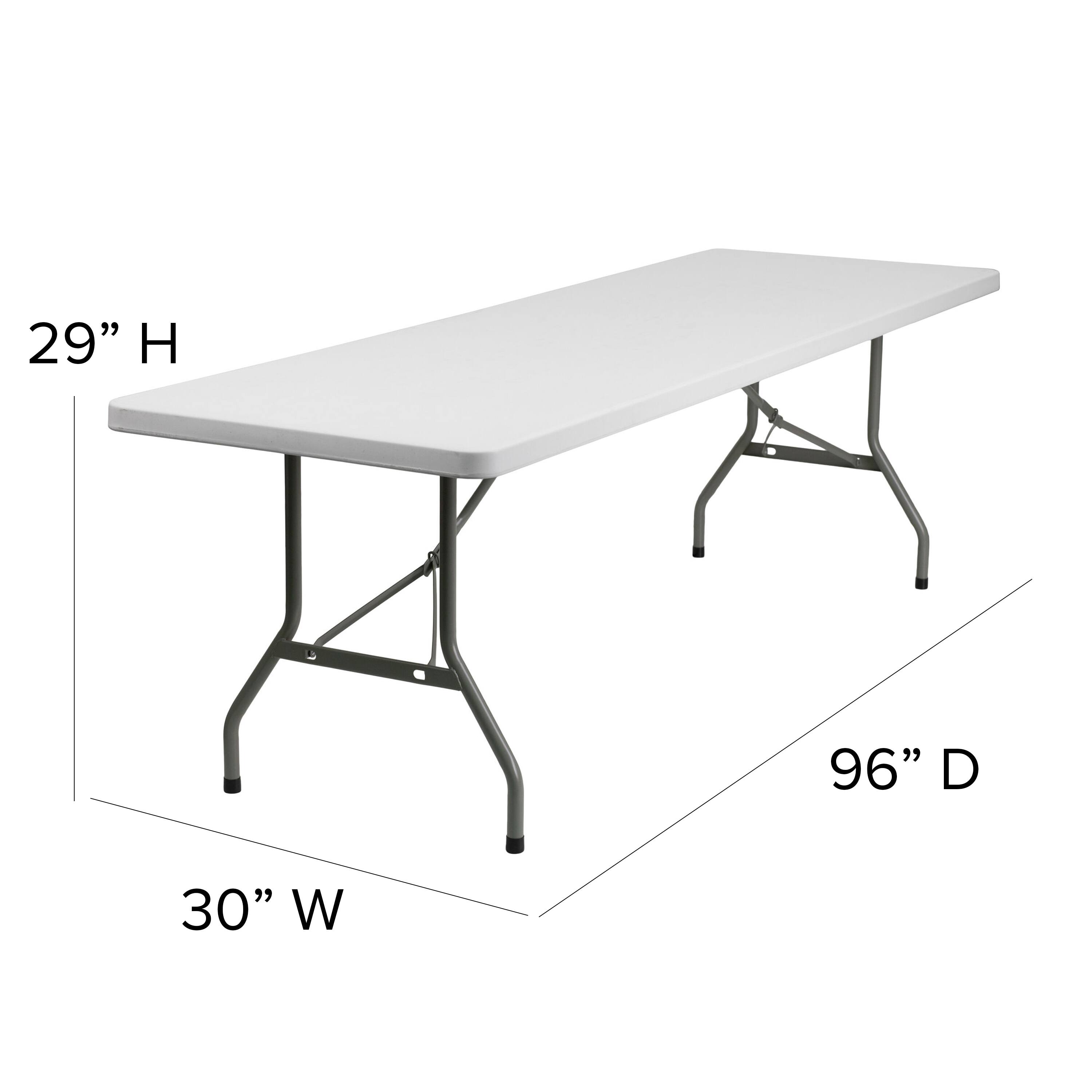 Alt View 12. Alamont Home - Elon 8-Foot Granite White Plastic Folding Table - Banquet / Event Folding Table - Granite White.