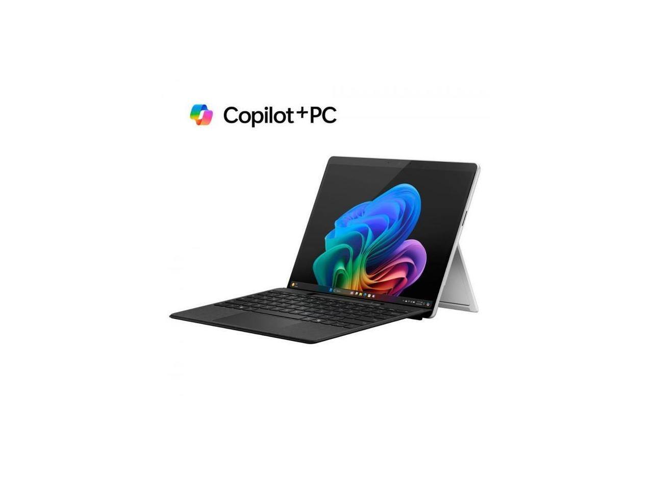 Alt View 2. Microsoft - Microsoft Surface Pro Copilot+ PC 13" Touchscreen 16GB RAM 256GB SSD Windows 11 Home - Platinum - Gray.