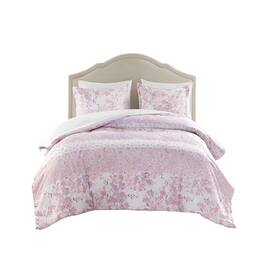 Gracie Mills - Valeria Floral Paisley Duvet Cover Set - Pink