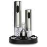 Ivation - 7-Piece Wine Gift Set with Electric Bottle Opener, Wine Aerator, Foil Cutter, and More - Silver