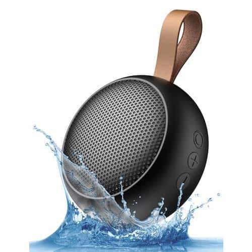 Pacoar Cade - Portable Ipx7 Waterproof Small Shower Wireless Loud Sound Support Care/built-in Mic- Carabiner Beach Camping Hiking - Black