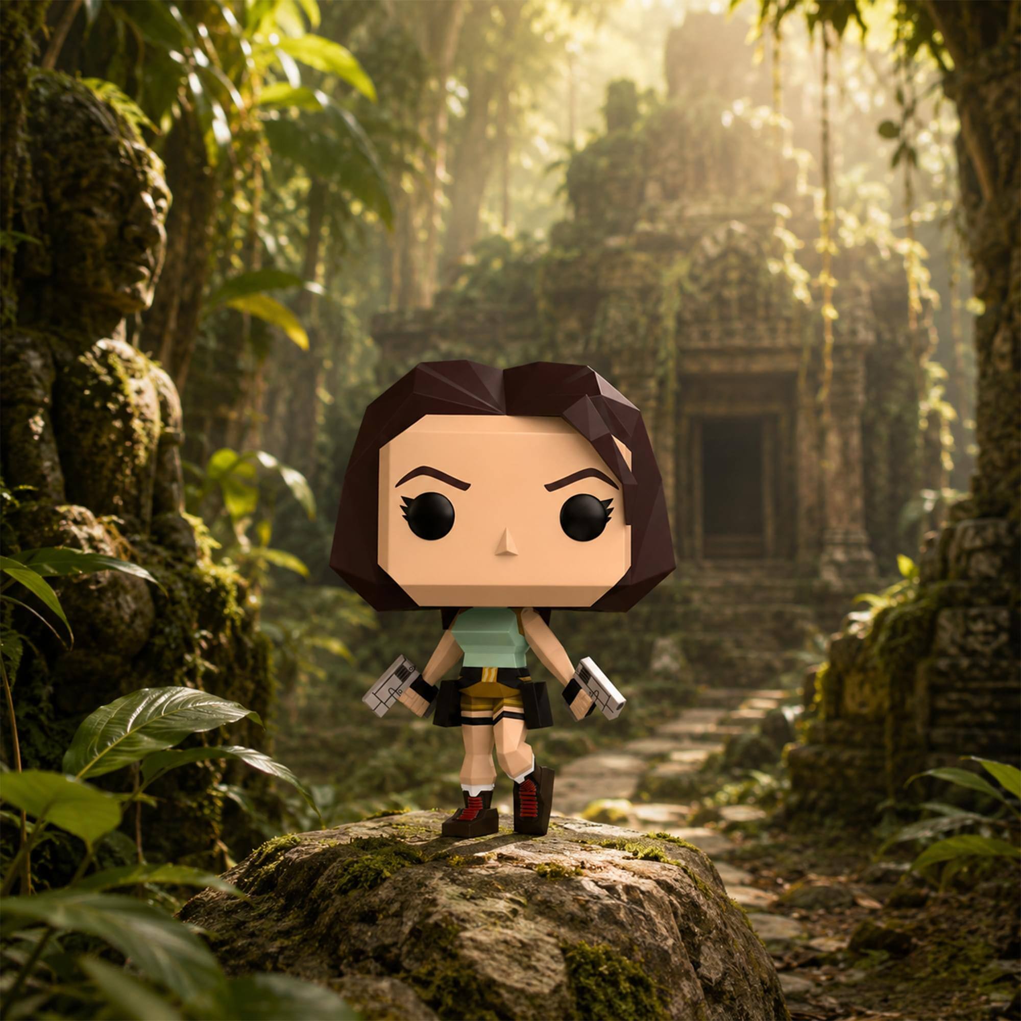 Alt View 3. Funko - Tomb Raider: Lara Croft (Polygonal) - Green.