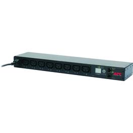 APC - NetShelter Switched Rack PDU, 1U, 1PH, 2.3kW 230V 10A or 2.5kW 208V 12A, 8 C13 outlets, C14 cord - Switched - IEC - Black