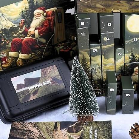 Sure, here is the corrected and grouped text from the image:

**Calendar:**
- 10
- 19
- 23
- 14
- 21
- 24
- 22
- 15
- 09
- 05

**Text:**
- SURVIVAL GEAR
- CALENDAR
- MANUAL