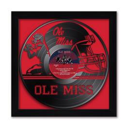 Sporticulture - Ole Miss Rebels Framed 13" x 13" Vinyl Record Art Print - Red
