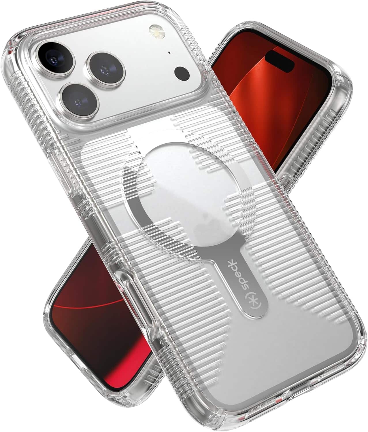 Speck - GEMSHELL Grip +MS Case for iPhone 17 Pro Max - Slim Protective Grip | Drop Protection | MagSafe Compatible - Clear