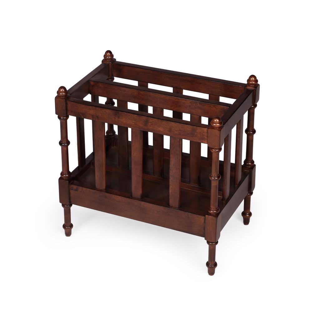 Back. Butler Specialty - Holden Magazine Basket - Medium Brown.