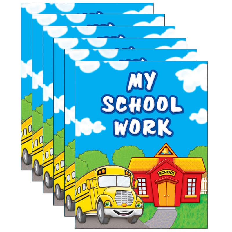 Teacher Created Resources - My School Work Pocket Folder, Pack of 6