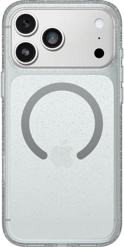 Alt View 2. OtterBox - OtterBox iPhone 17 Pro Max (Only) Bundle: Symmetry Series+ Case & Screen Protector - Snaps to MagSafe - Ultra-Sleek - Stardust (Clear/Glitter).