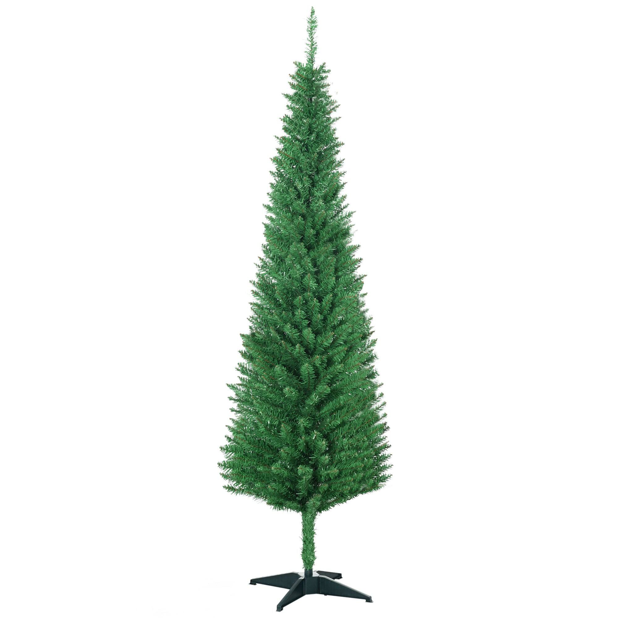 Alt View 6. BreeBe - 6 ft Artificial Pencil Christmas Tree - Light Green.
