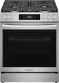 Frigidaire - Gallery 30 in. Wide 5 burners 6.0 Cu. Ft. Slide-In Gas Range with Stone-Baked Pizza and 15+ Ways to Cook - Stainless Steel