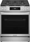 Frigidaire - Gallery 30 in. Wide 5 burners 6.0 Cu. Ft. Slide-In Gas Range with Stone-Baked Pizza and 15+ Ways to Cook - Stainless Steel