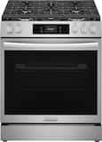 Frigidaire - Gallery 30 in. Wide 5 burners 6.0 Cu. Ft. Slide-In Gas Range with Stone-Baked Pizza and 15+ Ways to Cook - Stainless Steel