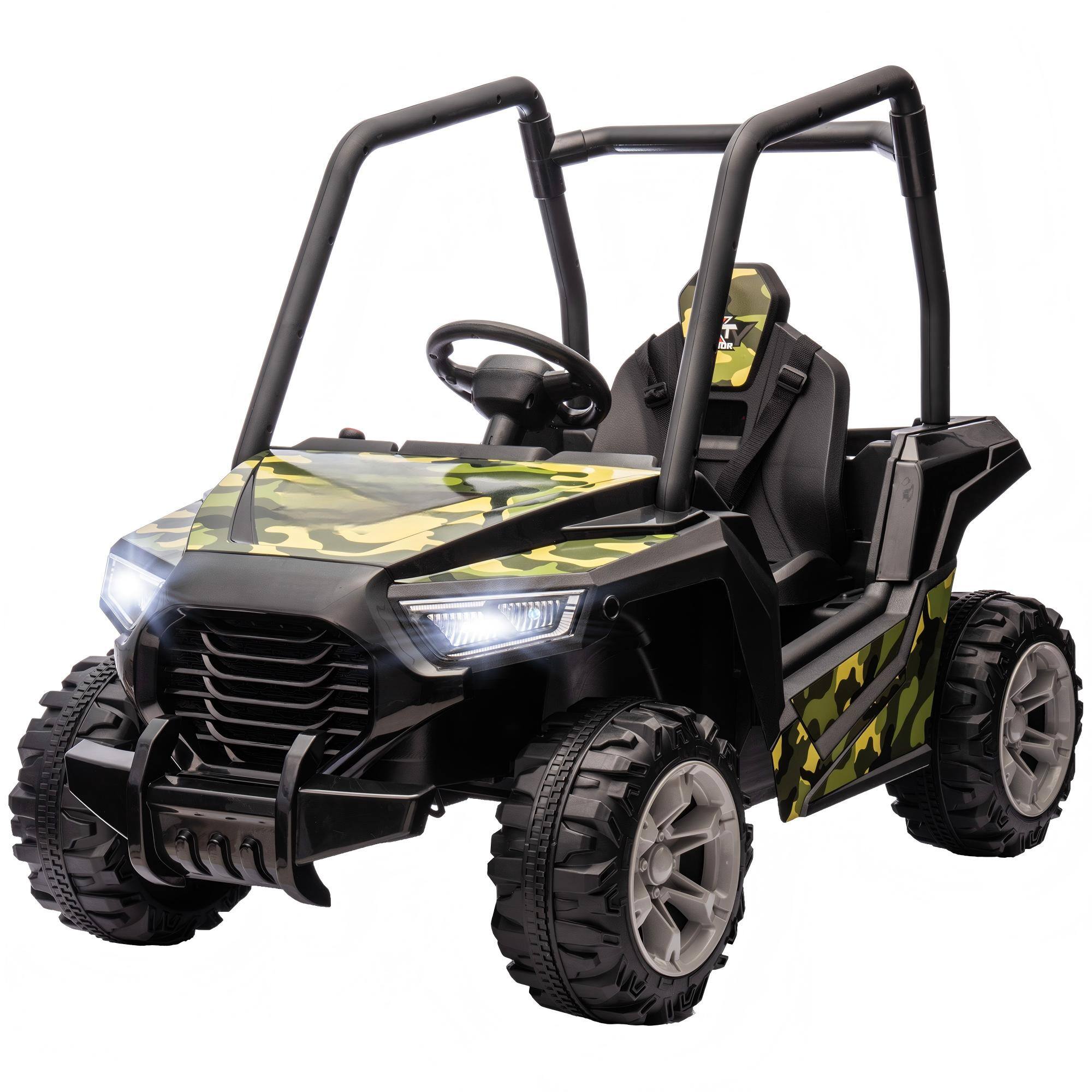 Front. HONGGE - 12V Kids Ride On Car with Parent Remote Control for Ages 3 to 6.