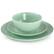 Alt View 2. Elama - Elama Luna 18 Piece Porcelain Dinnerware Set in Mint - Mint.