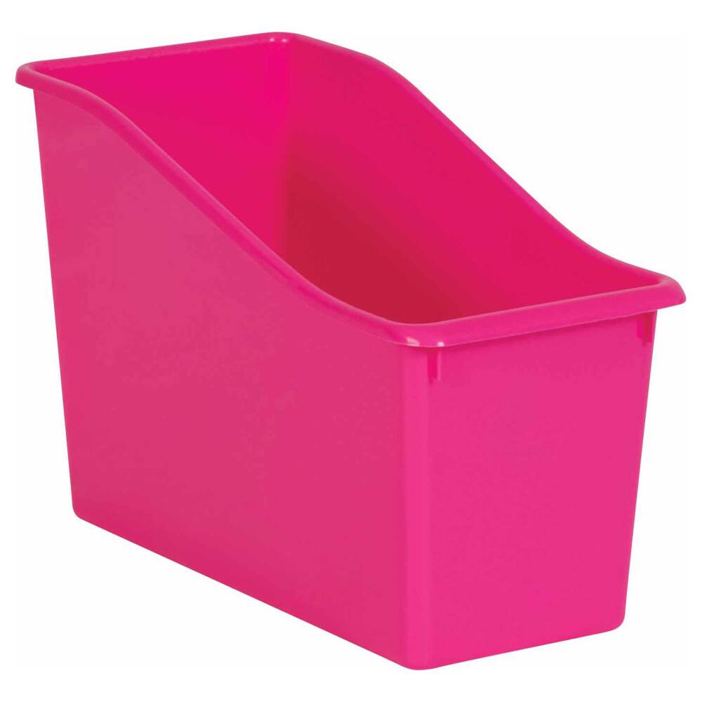 Front. Teacher Created Resources - Teacher Created Resources Pink Plastic Book Bin.