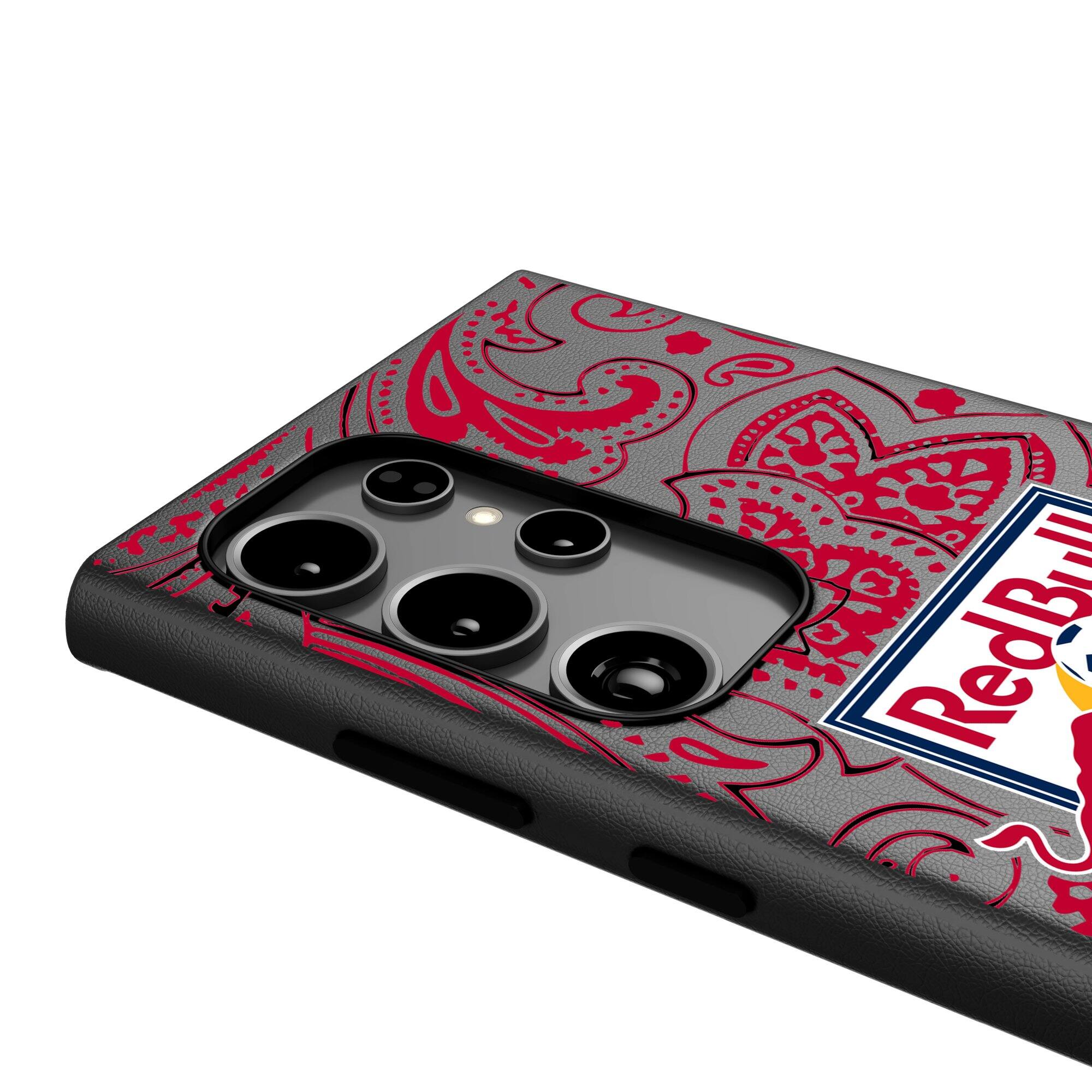 Alt View 3. Keyscaper - Black New York Red Bulls Galaxy Magnetic Bump Case - S24 - Black.