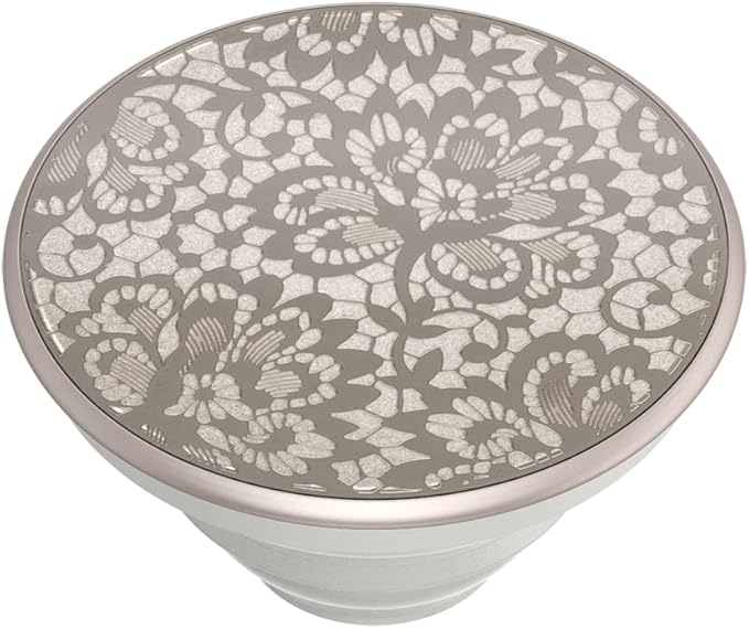 Back. PopSockets - PopSocket PopGrip Lasercut Metal Floral Lace - Metal Floral.