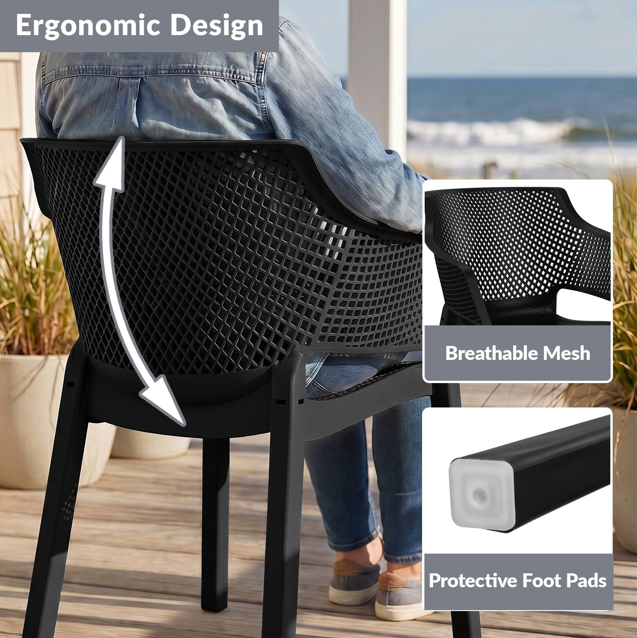 Ergonomic Design  
Breathable Mesh  
Protective Foot Pads