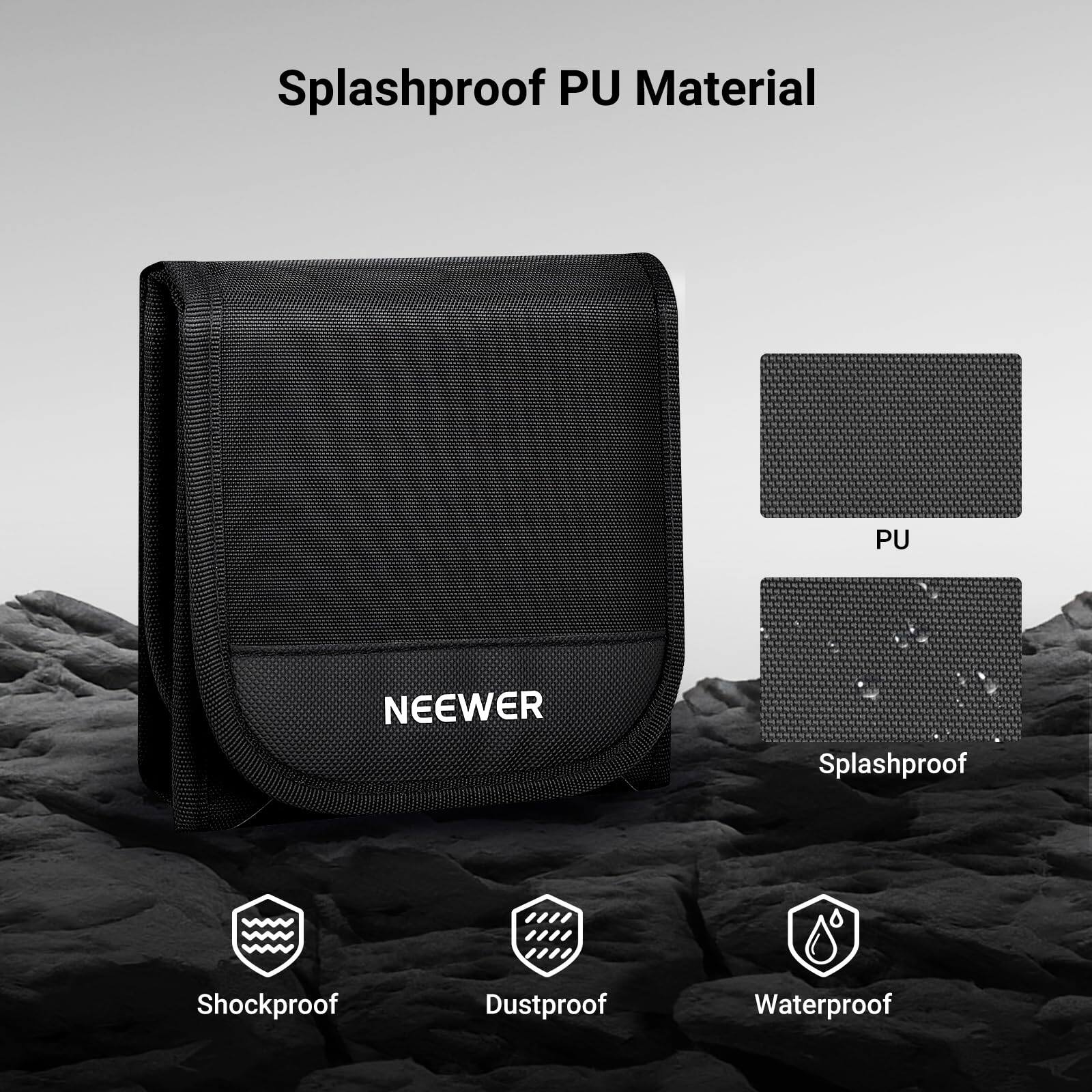 Splashproof PU Material

NEEWER

Shockproof
Dustproof
Waterproof