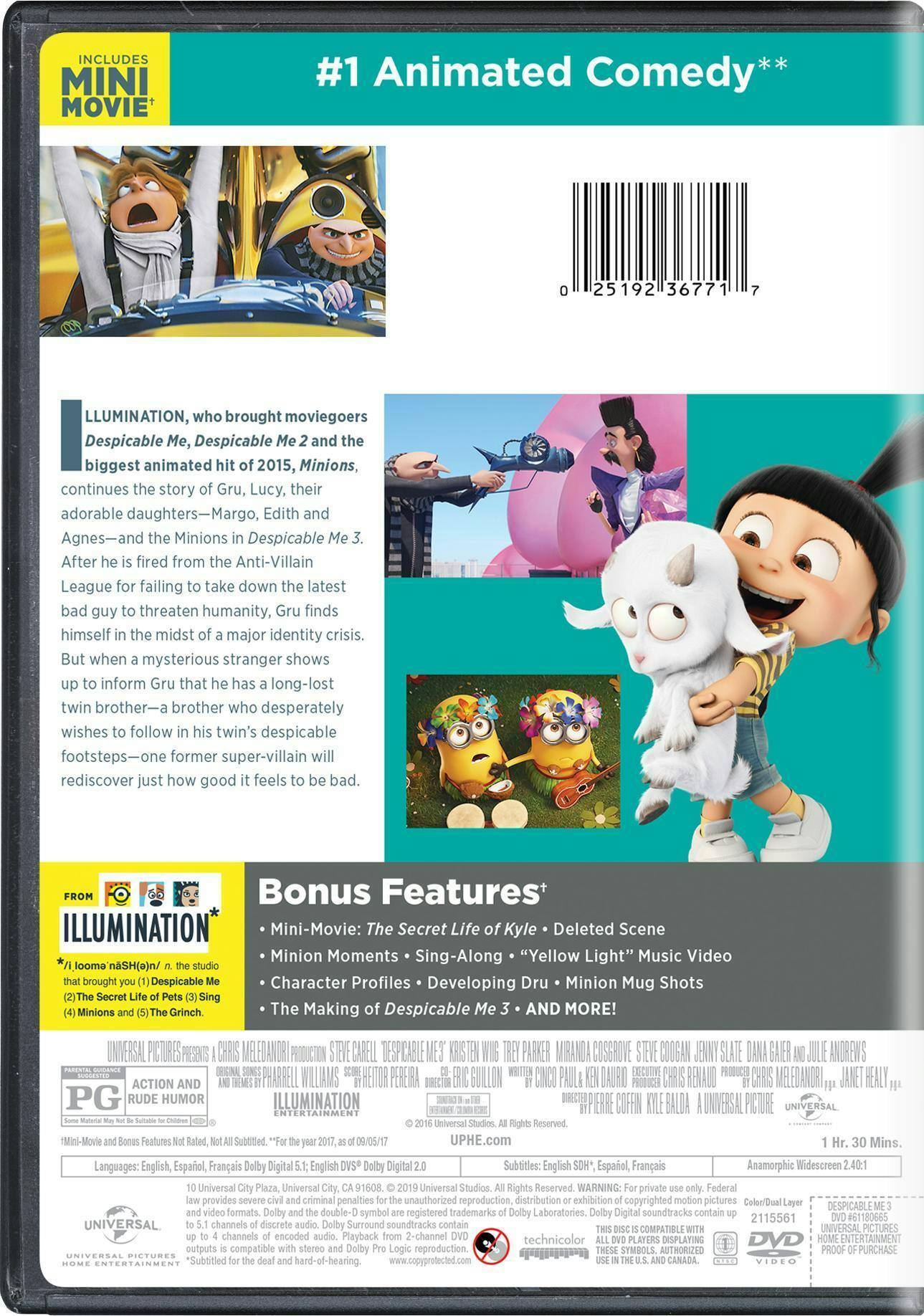 Angle. Despicable Me 3 (Special Edition) [DVD].