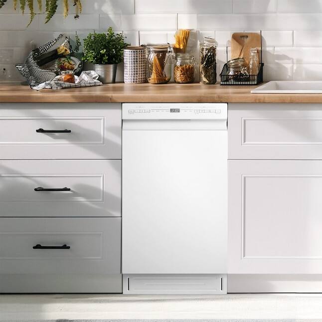 Alt View 3. Midea - Midea Built-in Dishwasher with 8 Place Settings, 6 Washing Programs, Stainless Steel Tub, Heated Dry, Energy Star, White - White.