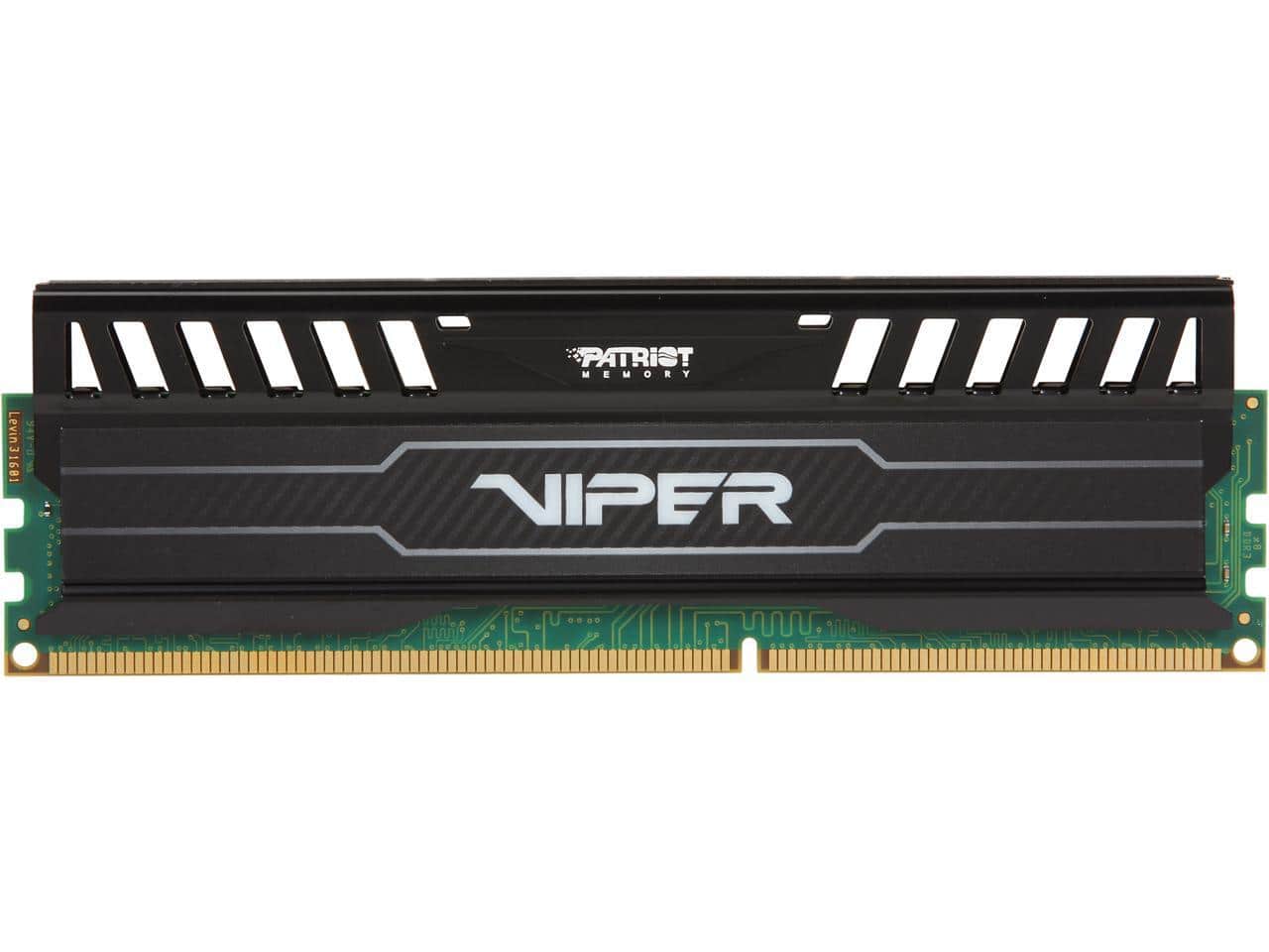 Patriot - Viper 3 8GB 240-Pin PC RAM DDR3 1600 (PC3 12800) Desktop Memory Model PV38G160C0 - Black
