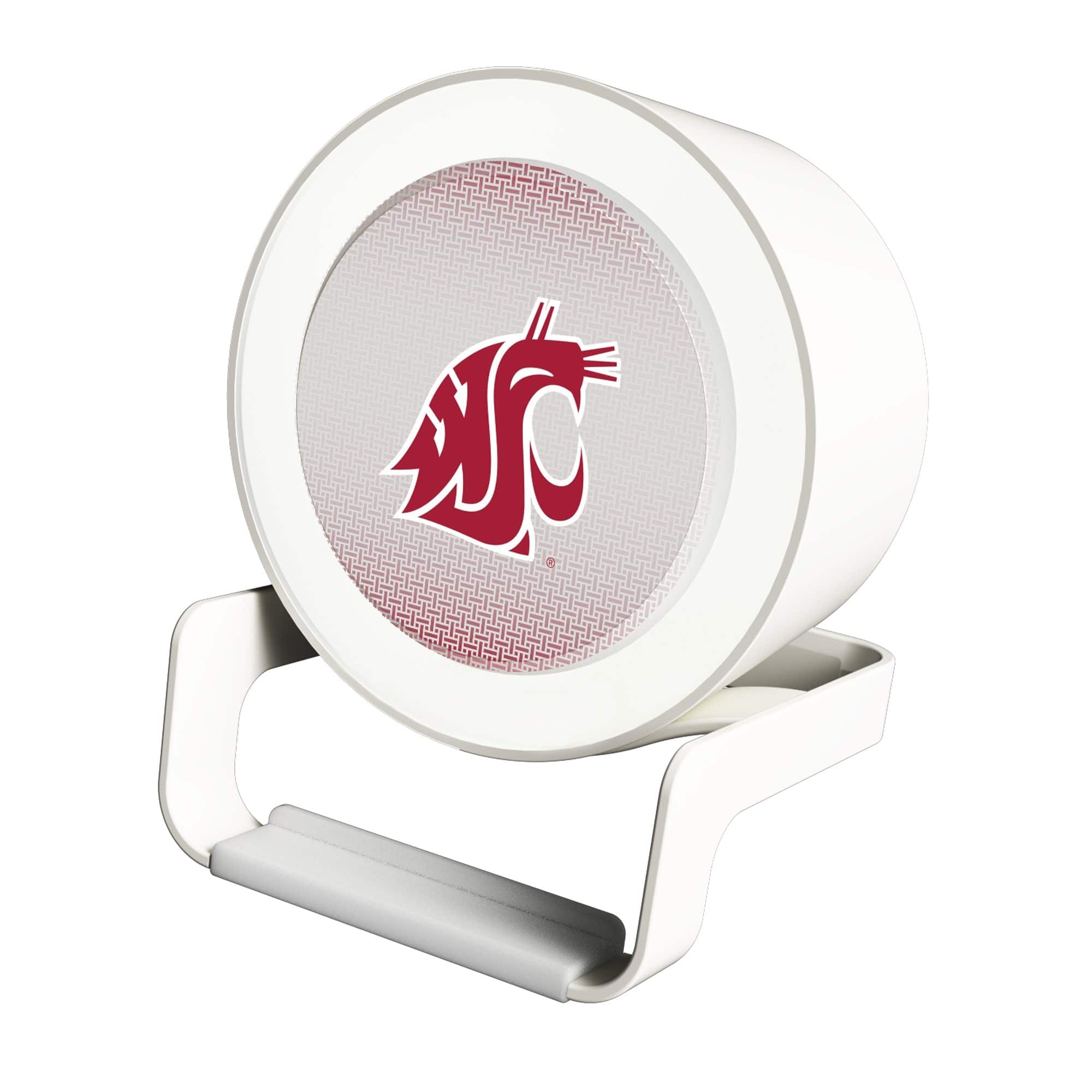 Front. Keyscaper - Washington State Cougars Linen Print Nightlight Charger & Bluetooth Speaker - White.
