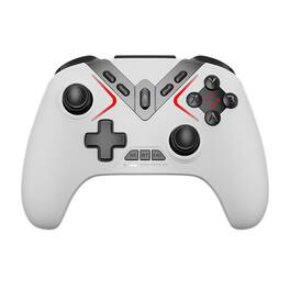 Cluzine - Wireless Game Controller 2.4G Bluetooth Hall Joystick Somatosensory Back Buttons for PC Switch Mac Steam - White