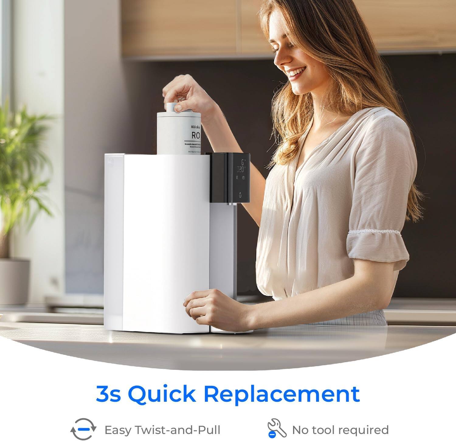 Mide RO 6 120 1, 3s Quick Replacement, Easy Twist-and-Pull, No tool required