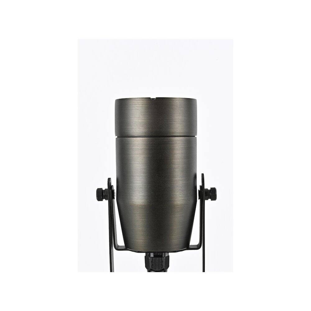 Alt View 2. Elitco Lighting - Outdoor 12V Cast Brass Spot Light, 2 inch Wide x 4.5 inch High - Dark Bronze.