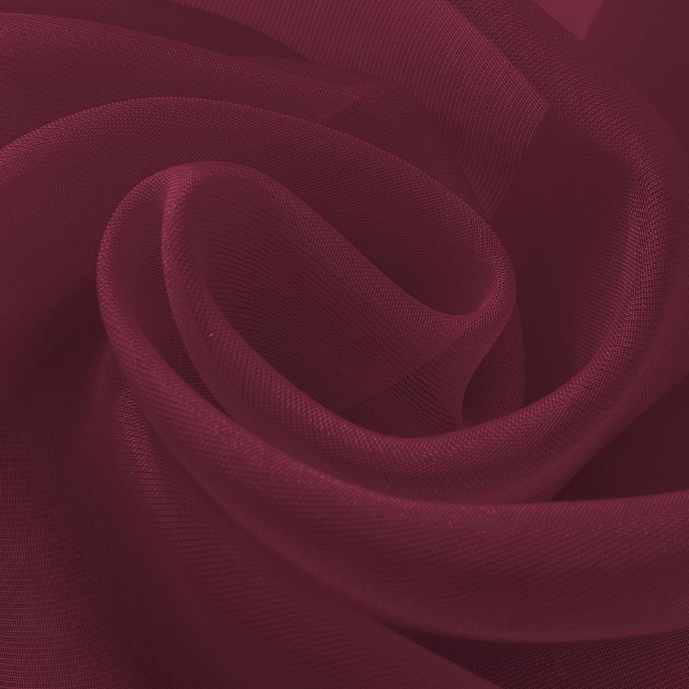 Left. RT Designers Collection - RT Designers Collection Cara One Sheer Grommet Light Filtering Curtain Panel 54" x 90" Burgundy - Burgundy.