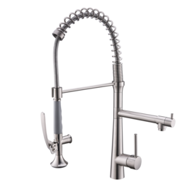 Stainless Steel Single Handle Pull Down Sprayer Kitchen Faucet