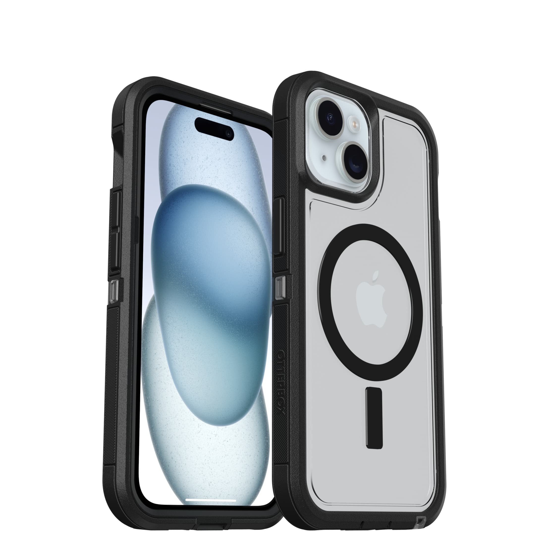 Back. OtterBox - Defender Series Pro XT Hard Shell for MagSafe for iPhone 15, iPhone 13, iPhone 14 - Dark Side.