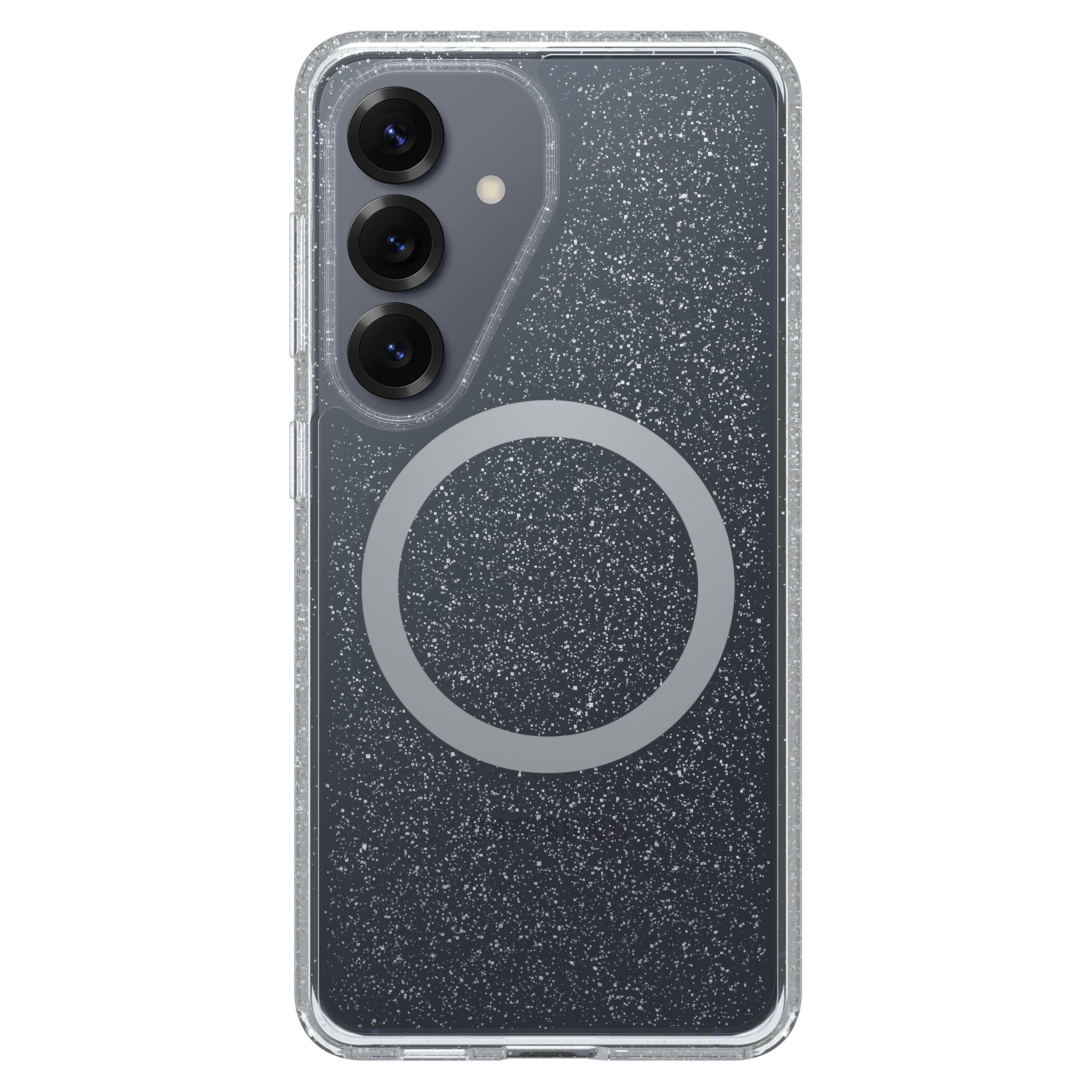 Angle. OtterBox - Symmetry Series Hard Shell for Samsung Galaxy S26 - Silver.
