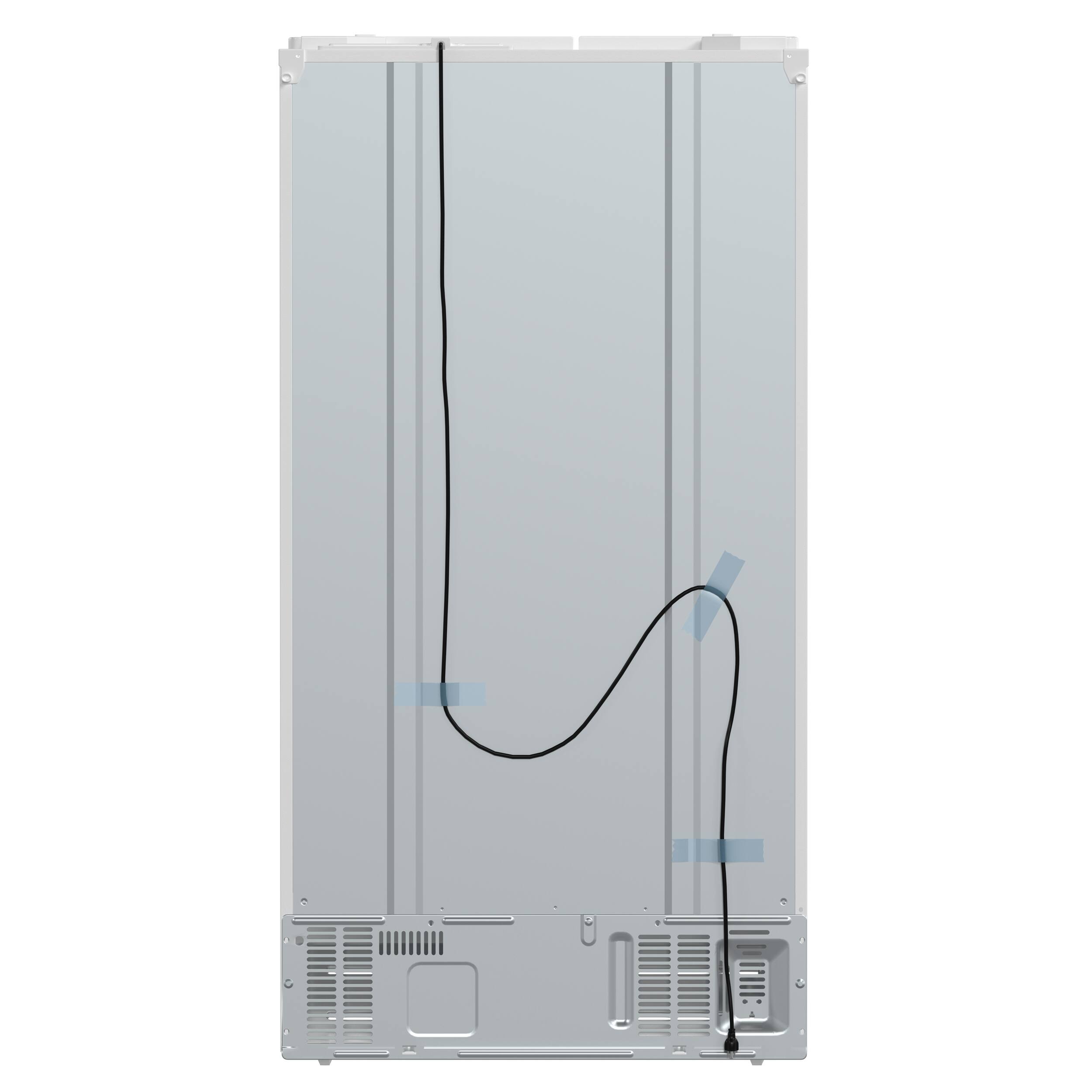 Back. Forno Appliances - Salerno 20 Cu. Ft. Side-by-Side Counter-Depth Refrigerator with Ice and Water Dispenser - White.