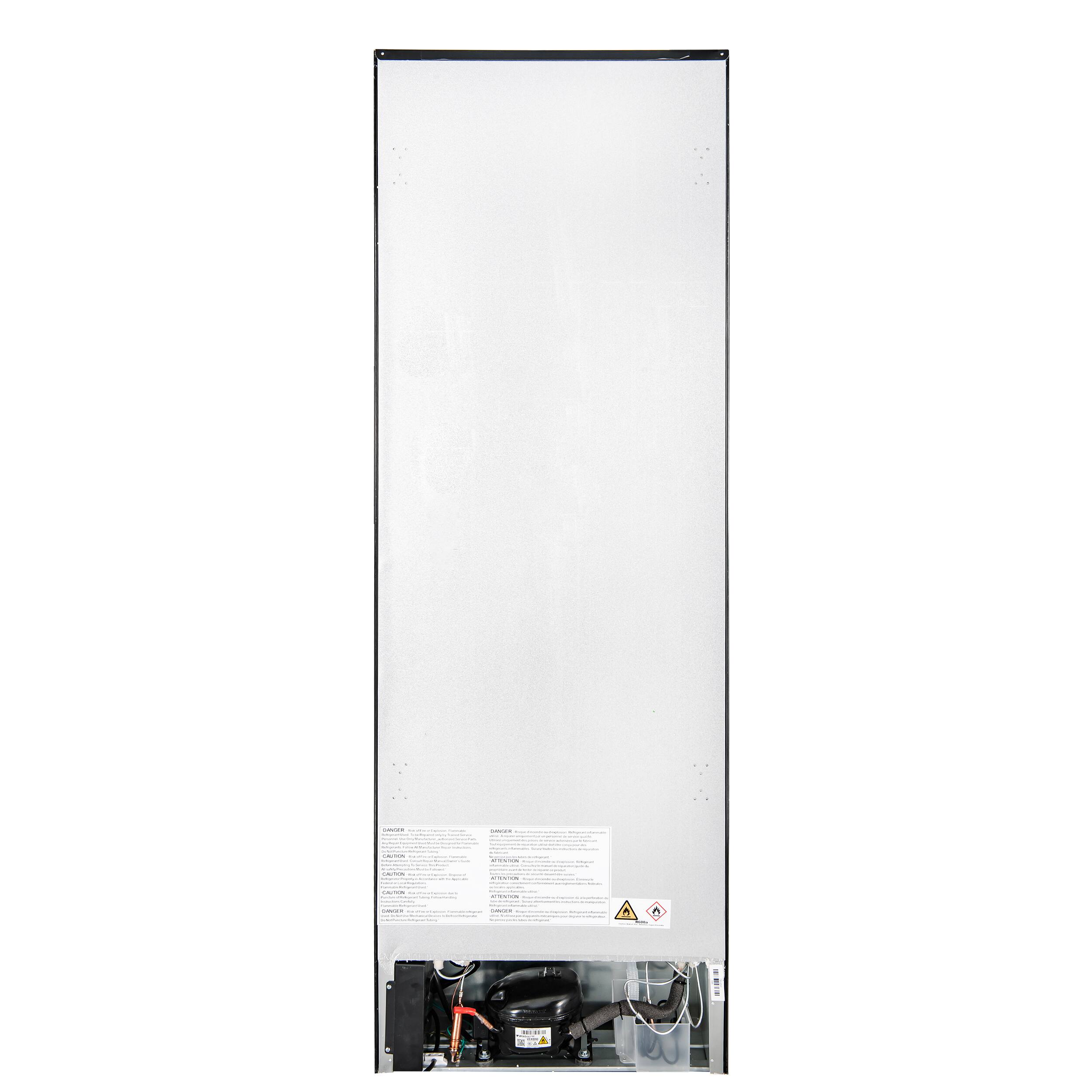 Back. Forno Appliances - Custodia 10.3 Cu. Ft. 24" Counter-Depth Bottom Freezer Refrigerator with Right-Hinge Door and Total No Frost - Black - Black.
