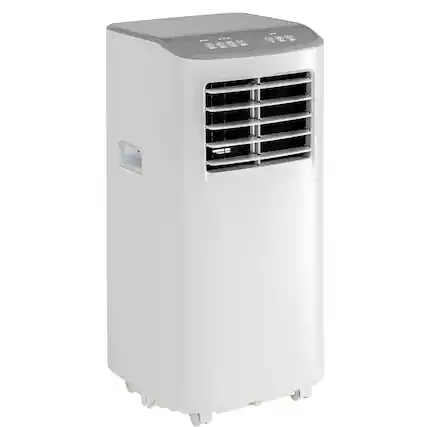 Front. Acekool - 8000 BTUs Ventless Floor Portable Air Conditioner with Fan & Dehumidifier - White.