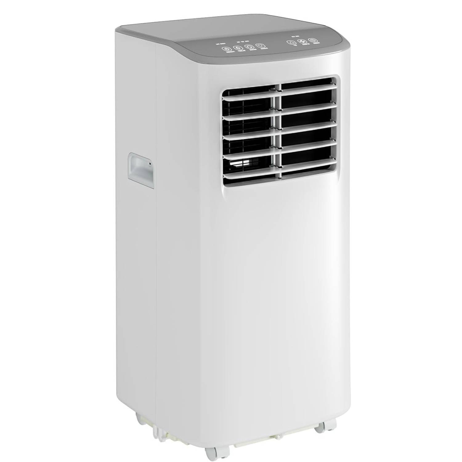 Front. Acekool - 8000 BTUs Ventless Floor Portable Air Conditioner with Fan & Dehumidifier - White.