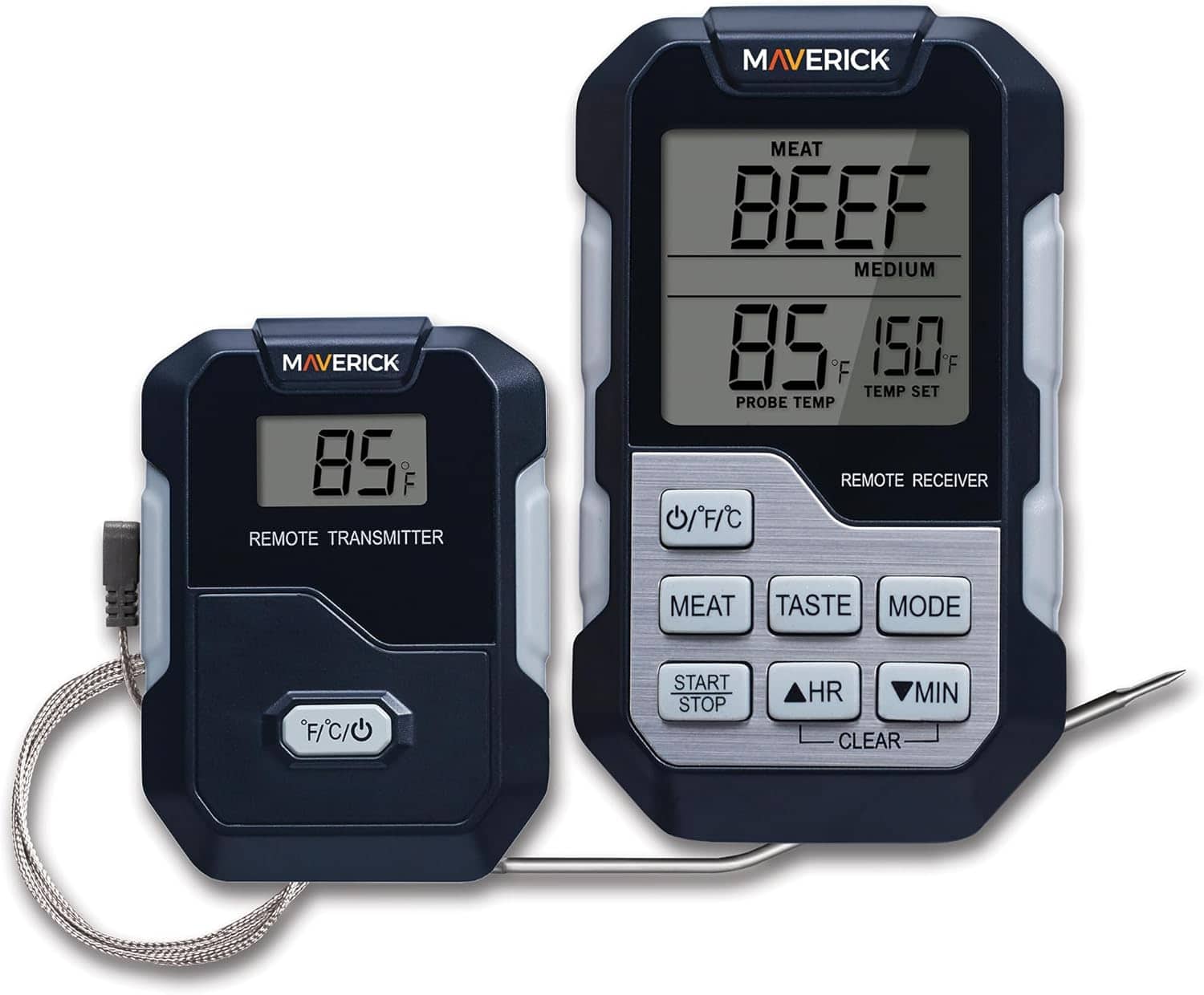 Maverick - Long Range Wireless Remote Cooking Thermometer, Single Probe - Black/Grey